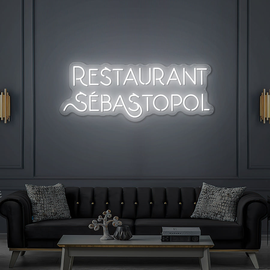 Enseigne LED Néon Personnalisée Restaurant Sébastopol