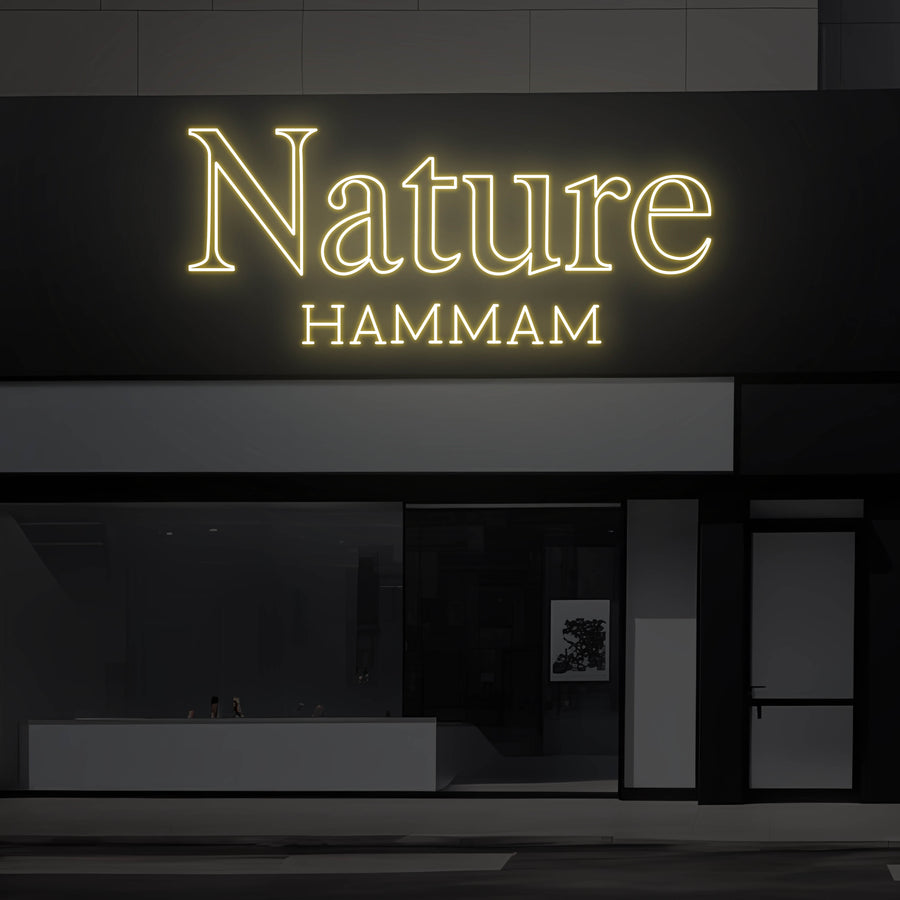 Enseigne LED Néon Personnalisée - Nature Hammam