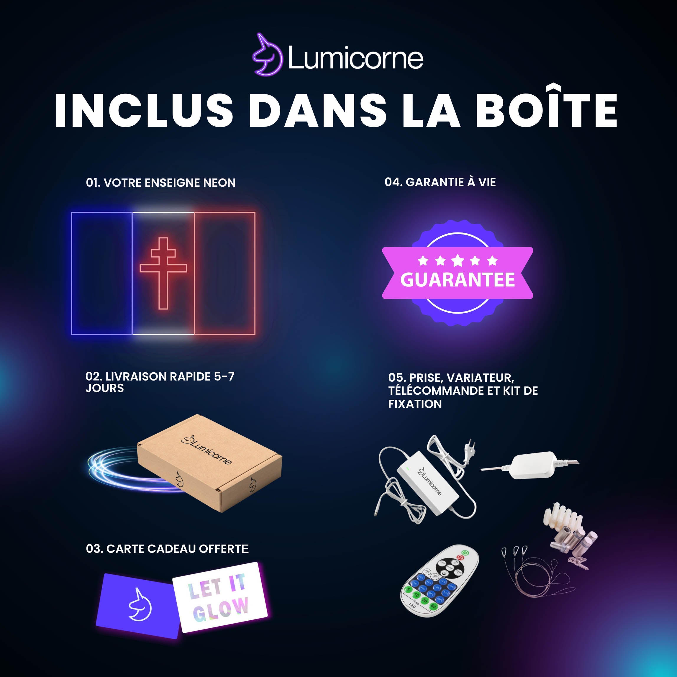 Néon French Forces 80cm