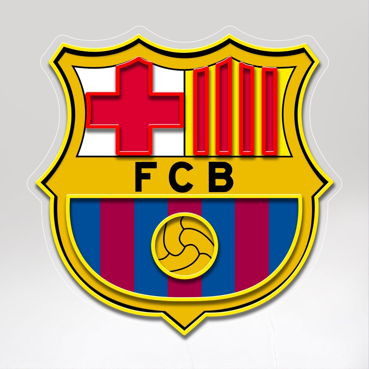 Célébrez le Barça avec le Néon Logo FC Barcelone de Lumicorne