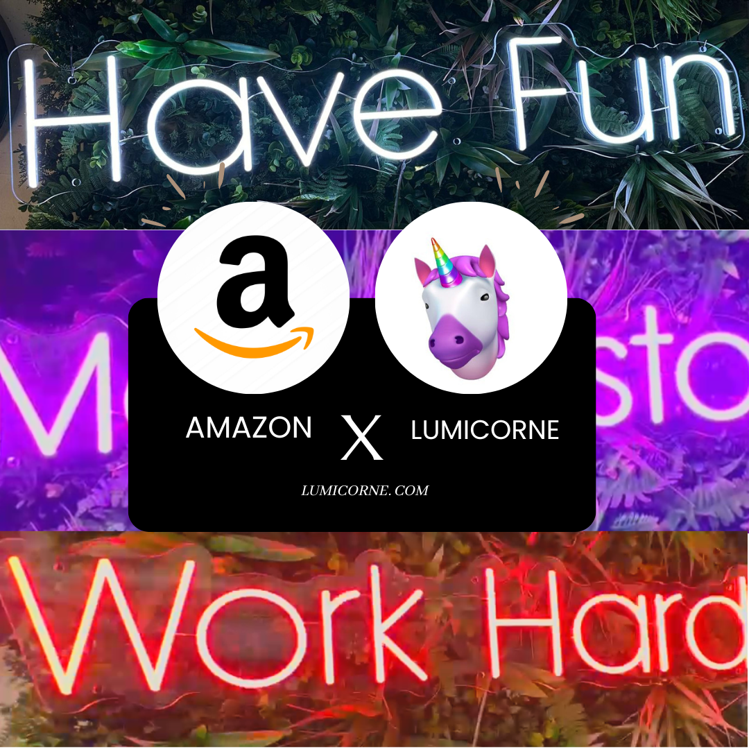 On a réaliser des néons pour Amazon !