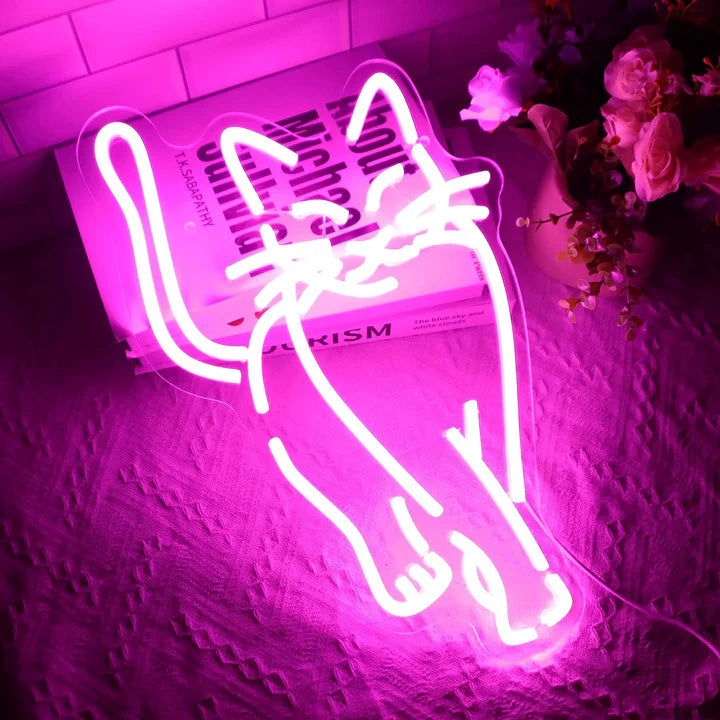 Custom Night Cat Neon Signs: Add a Mysterious and Bold Touch to Your Space