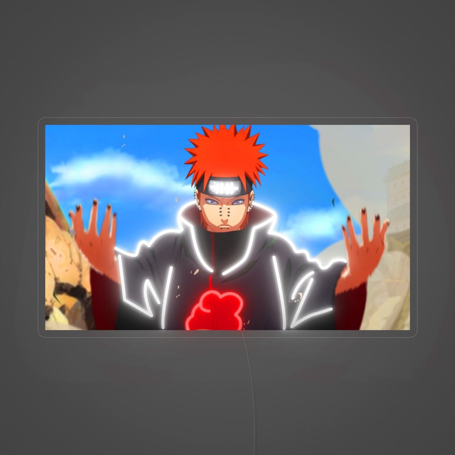 Dominez avec le Tableau Néon Pain Naruto de Lumicorne