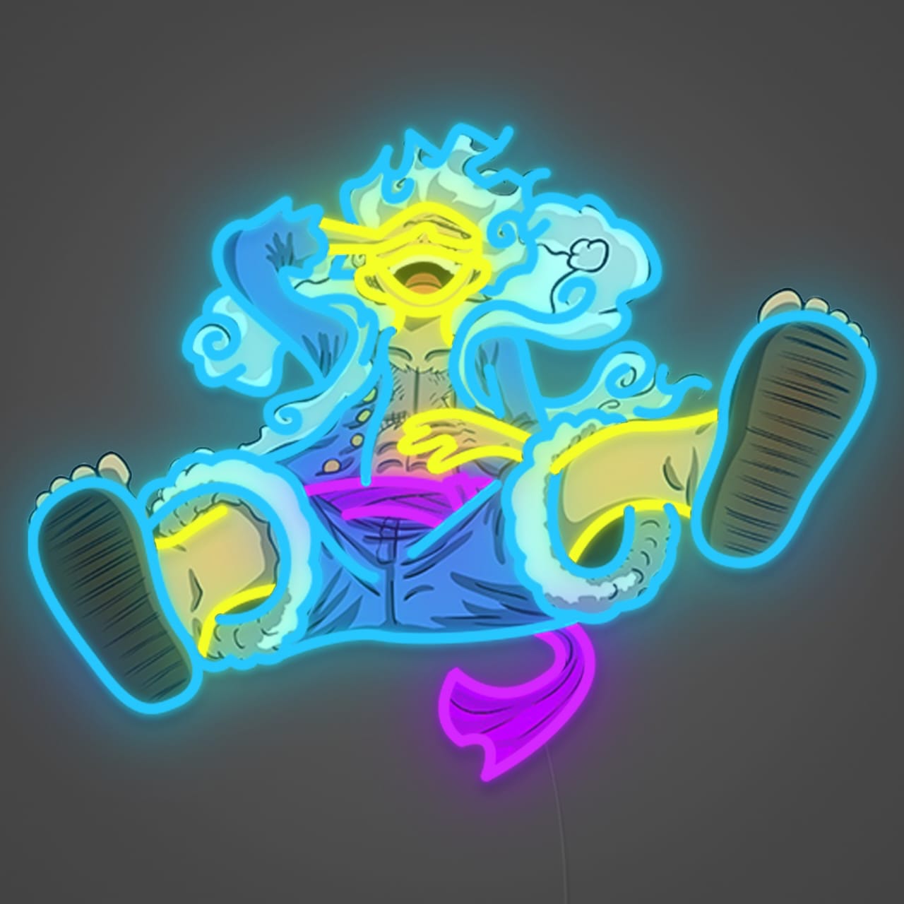 Déchaînez la Liberté avec le Néon Luffy Gear Fifth One Piece de Lumicorne
