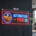 Automatique food 24 - Enseigne néon LED personnalisé