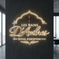 Les bains d’ambre - Enseigne néon LED personnalisé