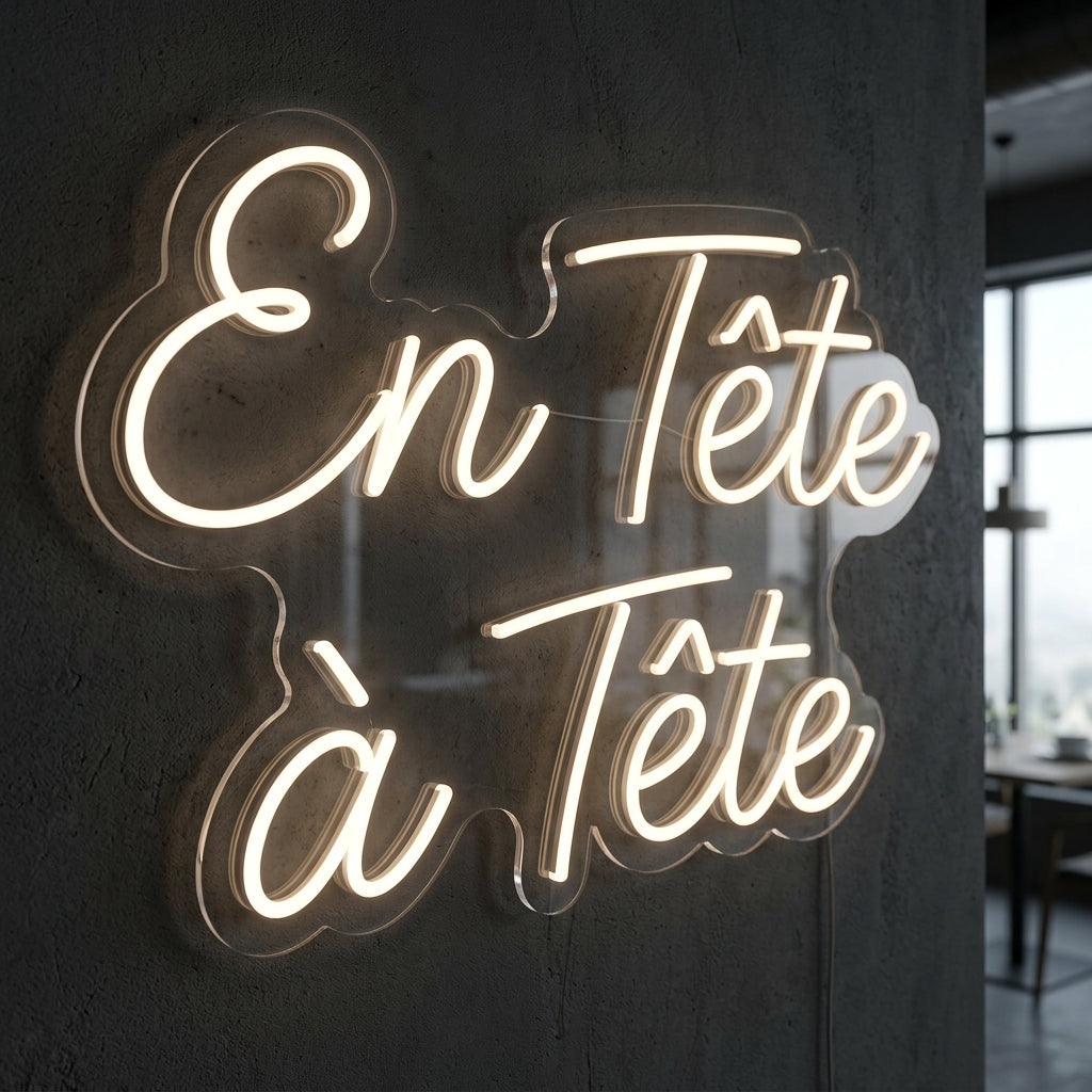 En tête à tête - Enseigne néon LED personnalisé