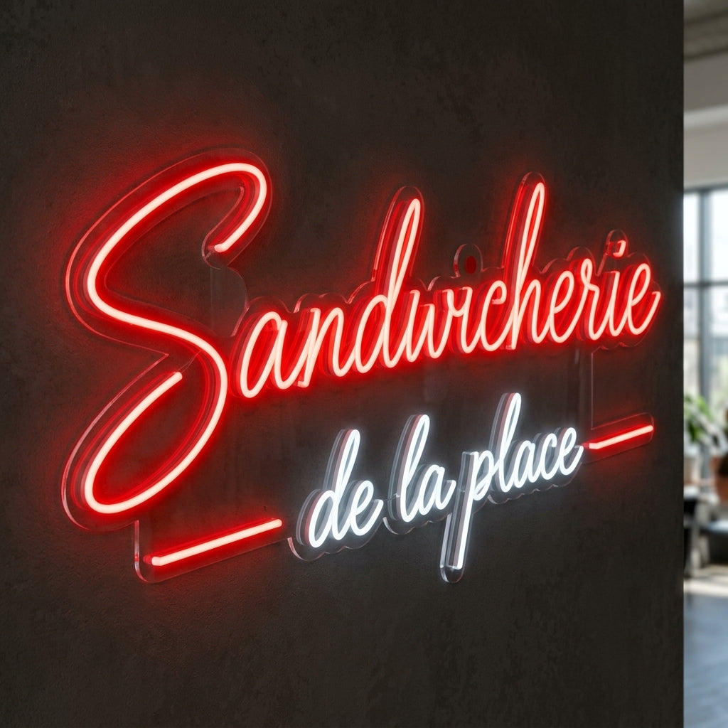 Enseigne néon LED personnalisée · Réf. 1365