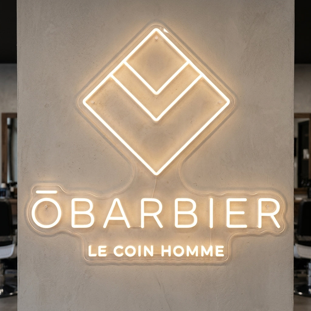 Ōbarbier - Enseigne néon LED personnalisé