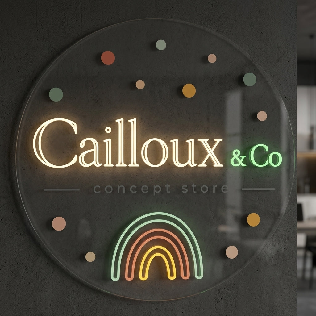 Cailloux and co - Enseigne néon LED personnalisé