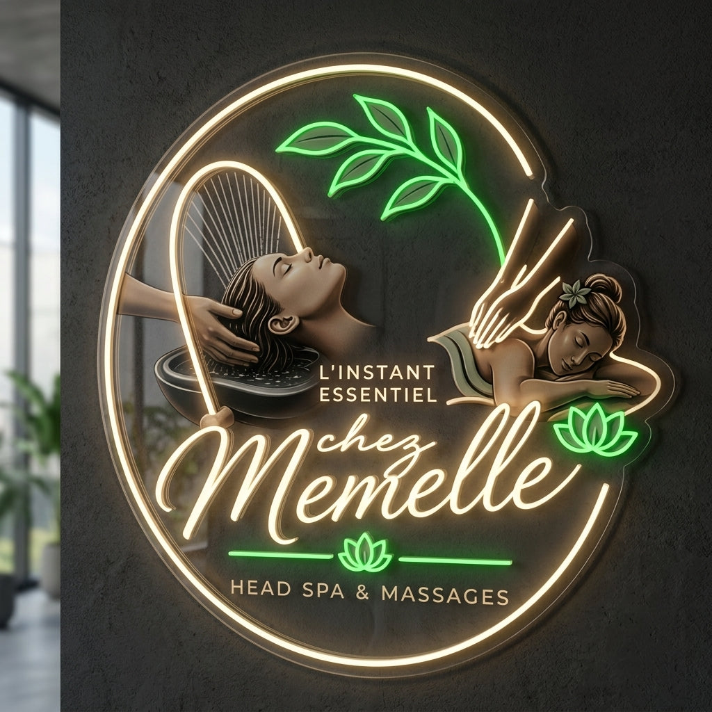 L instant essentiel chez Memelle - Enseigne néon LED personnalisé
