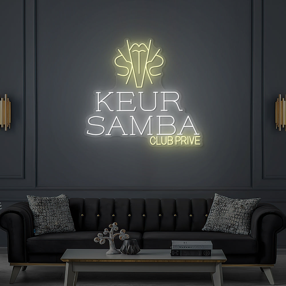Enseigne LED Néon Personnalisée -Keur Samba