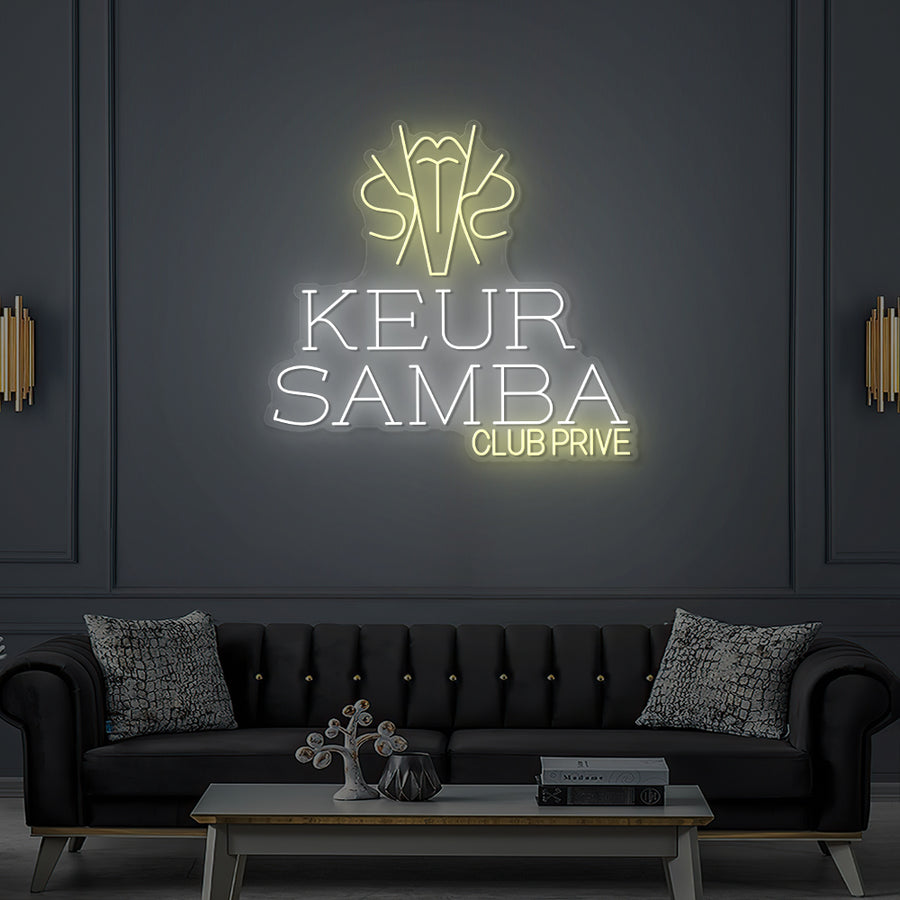 Enseigne LED Néon Personnalisée -Keur Samba