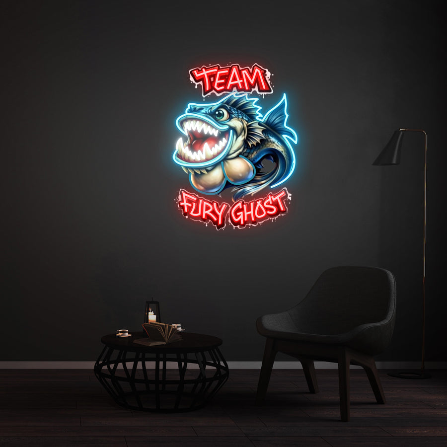 Personnalisation Enseigne LED Néon - TEAM FURY GHOST