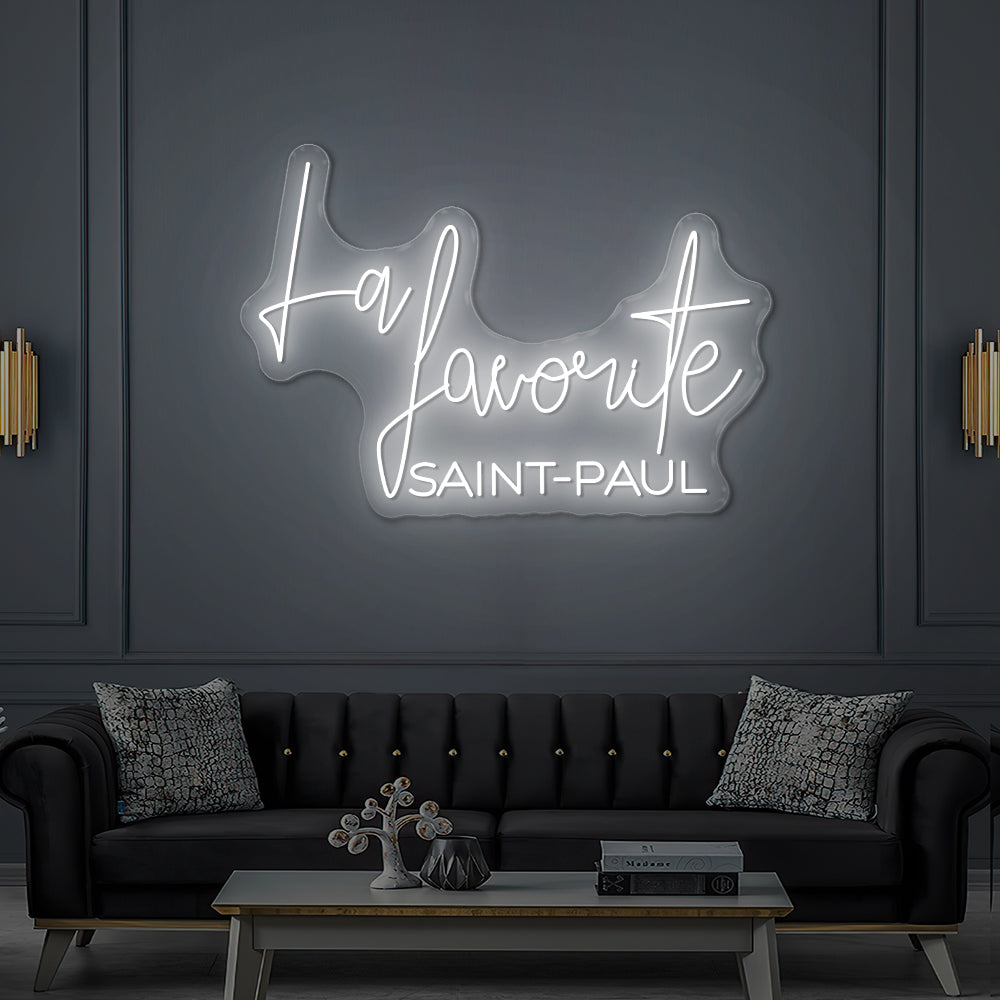 Custom LED Neon Sign La Favorite Saint-Paul