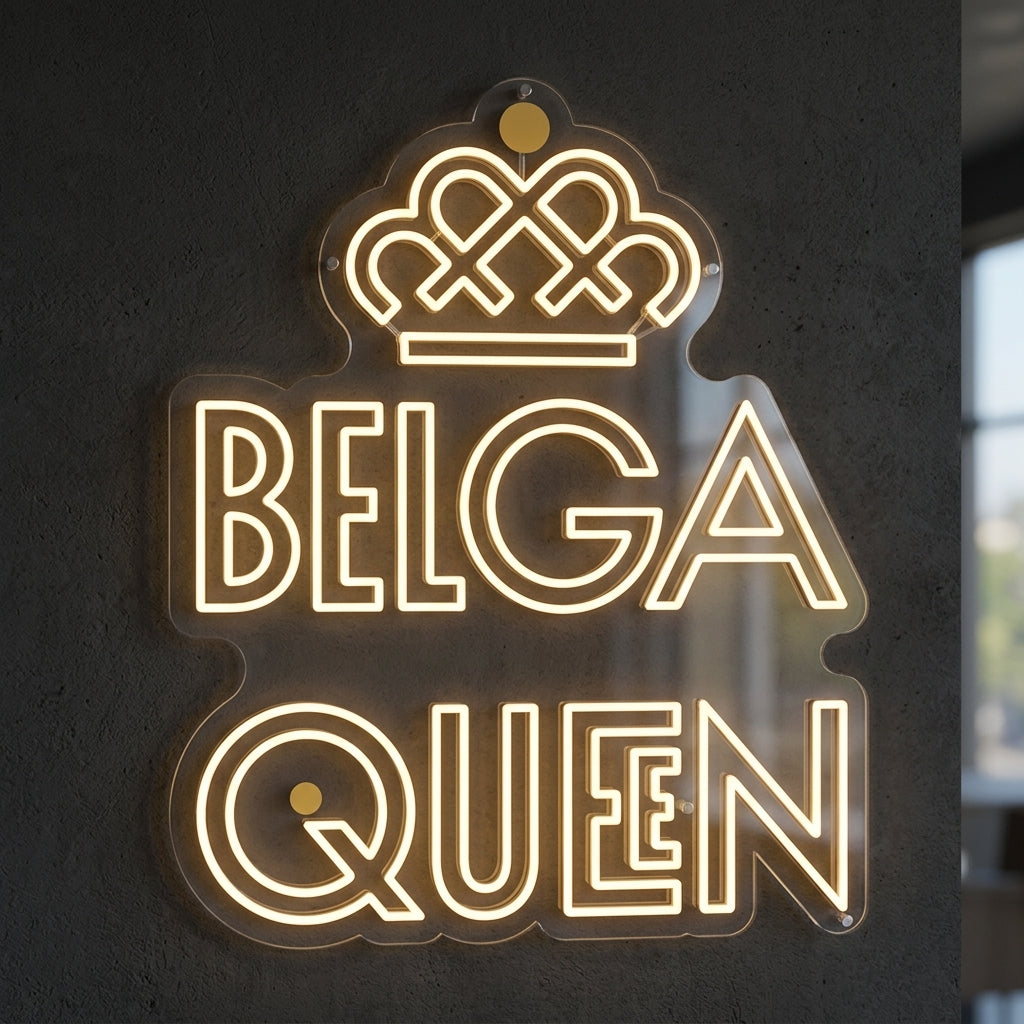 Belga Queen - Enseigne néon LED personnalisé