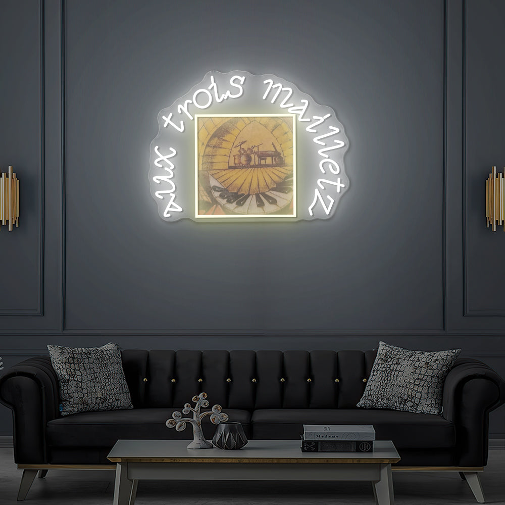 Enseigne LED Néon Personnalisée - Aux Trois Mailletz