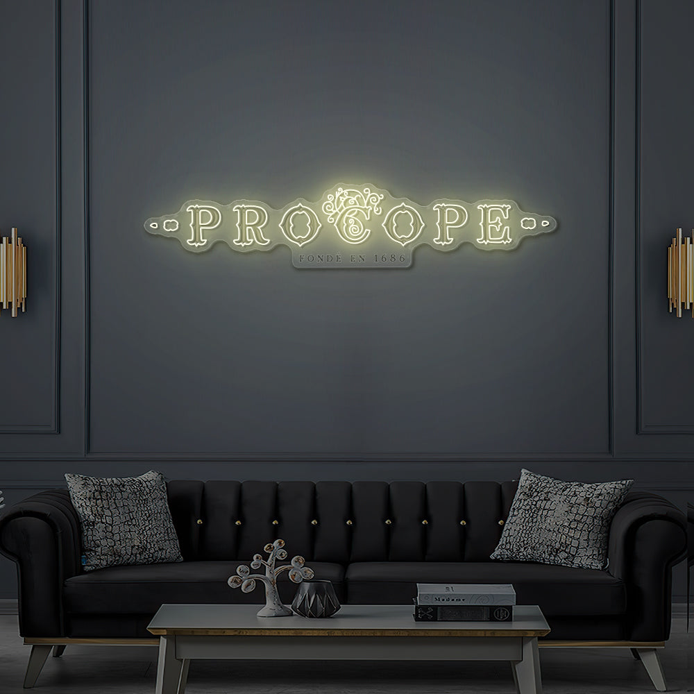 Enseigne LED Néon Personnalisée Le Procope