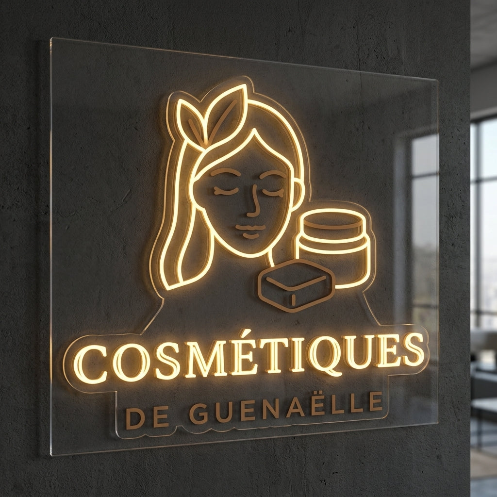 Les cosmétiques de guenaelle - Enseigne néon LED personnalisé