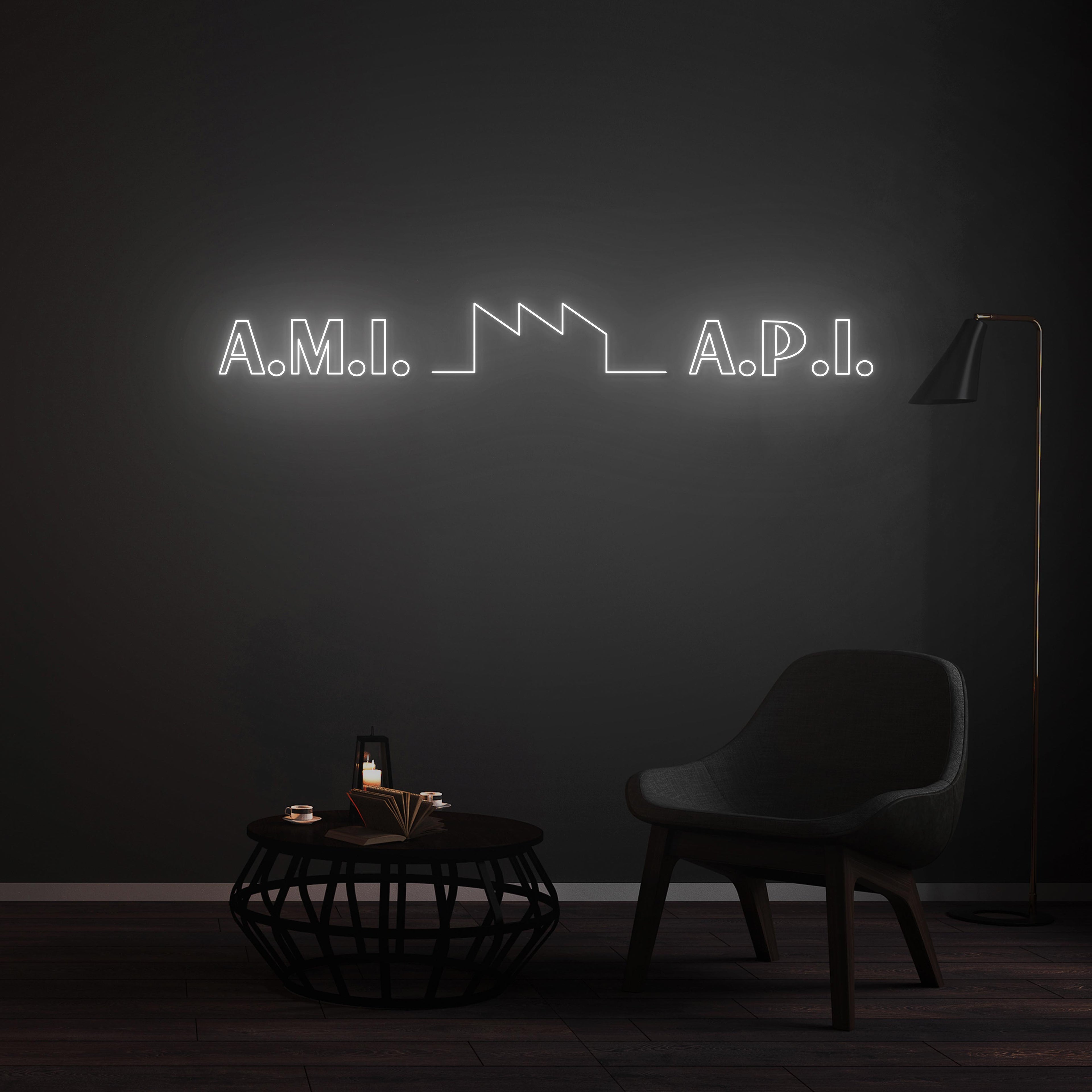 Personnalisation Enseigne LED Néon -  A.M.I.  A.P.I