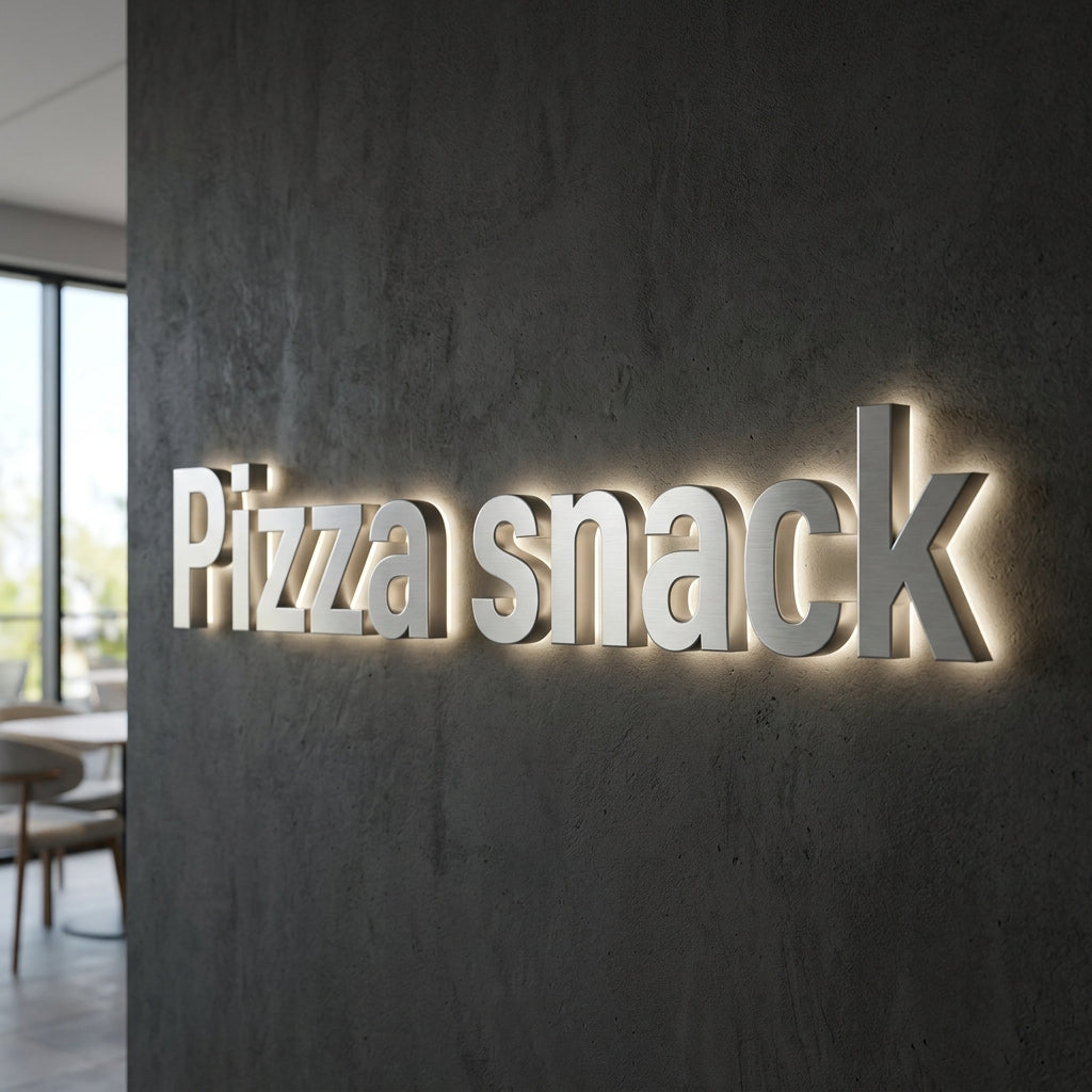 Royal pizza · Lettres lumineuses rétroéclairées