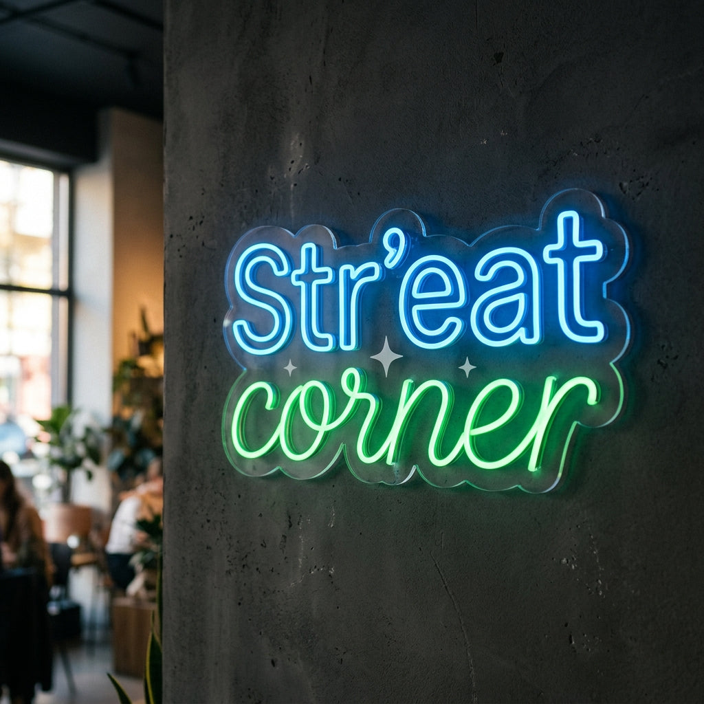 Str’eat corner - Enseigne néon LED personnalisé