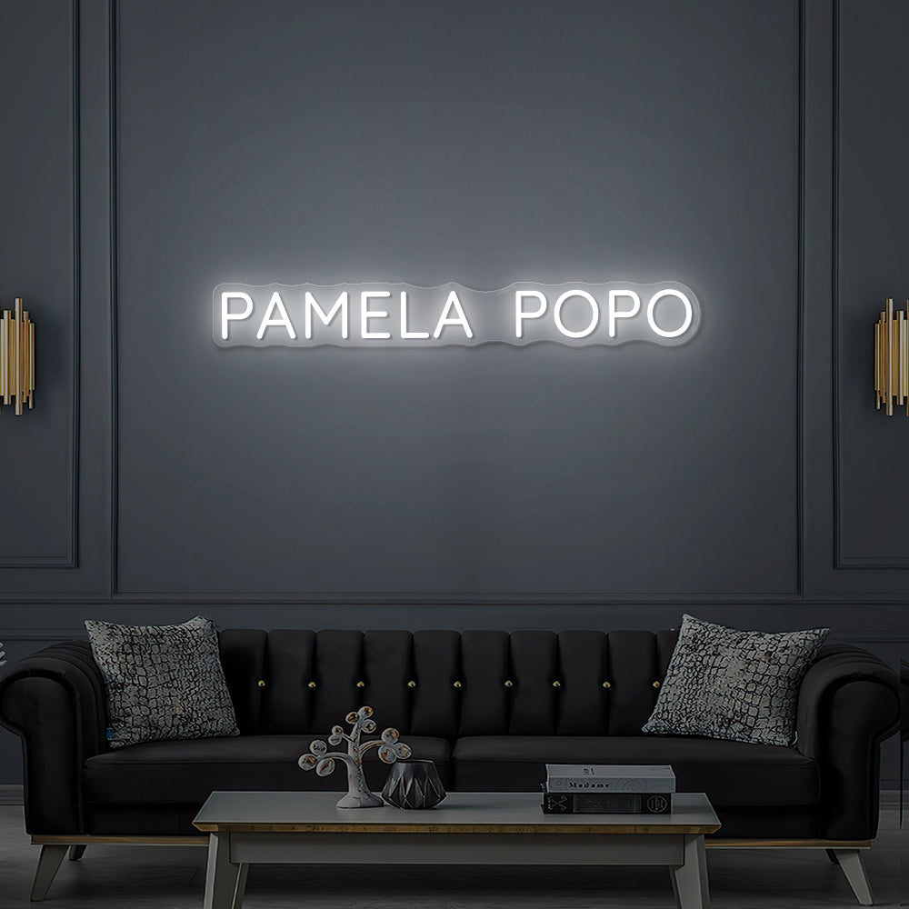 Enseigne LED Néon Personnalisée Pamela Popo