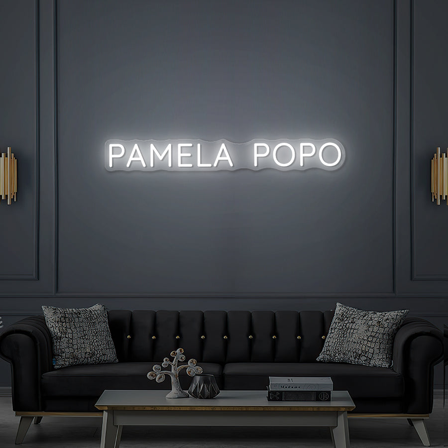 Enseigne LED Néon Personnalisée Pamela Popo