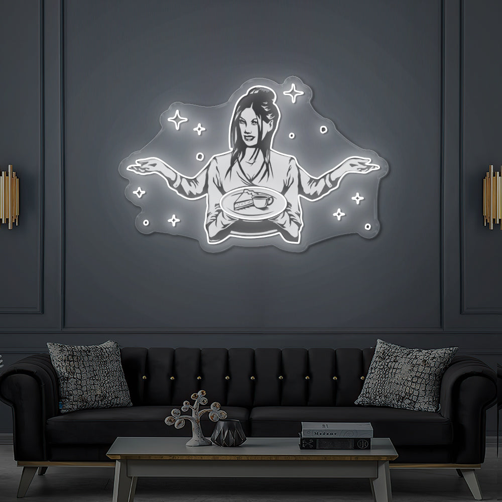Enseigne LED Néon Personnalisée Peter Coffee Shop Bordeaux