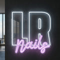 LR Nails - Enseigne néon LED personnalisé