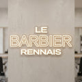 Le Barbier Rennais - Enseigne néon LED personnalisé