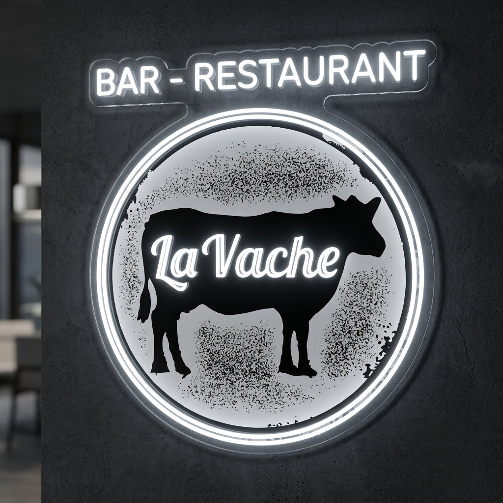 la vache - Enseigne néon LED personnalisé