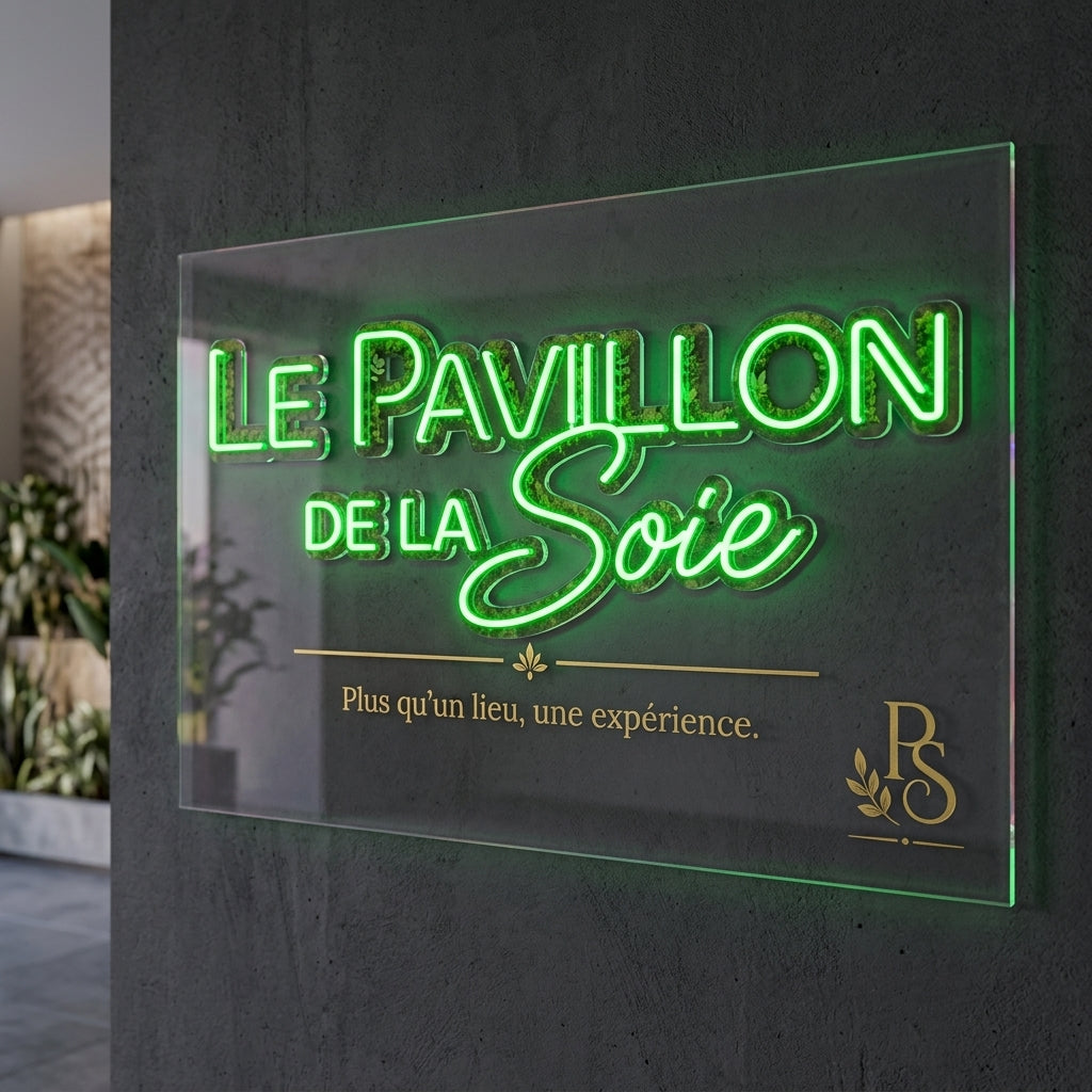 Le pavillon de la soie - Enseigne néon LED personnalisé