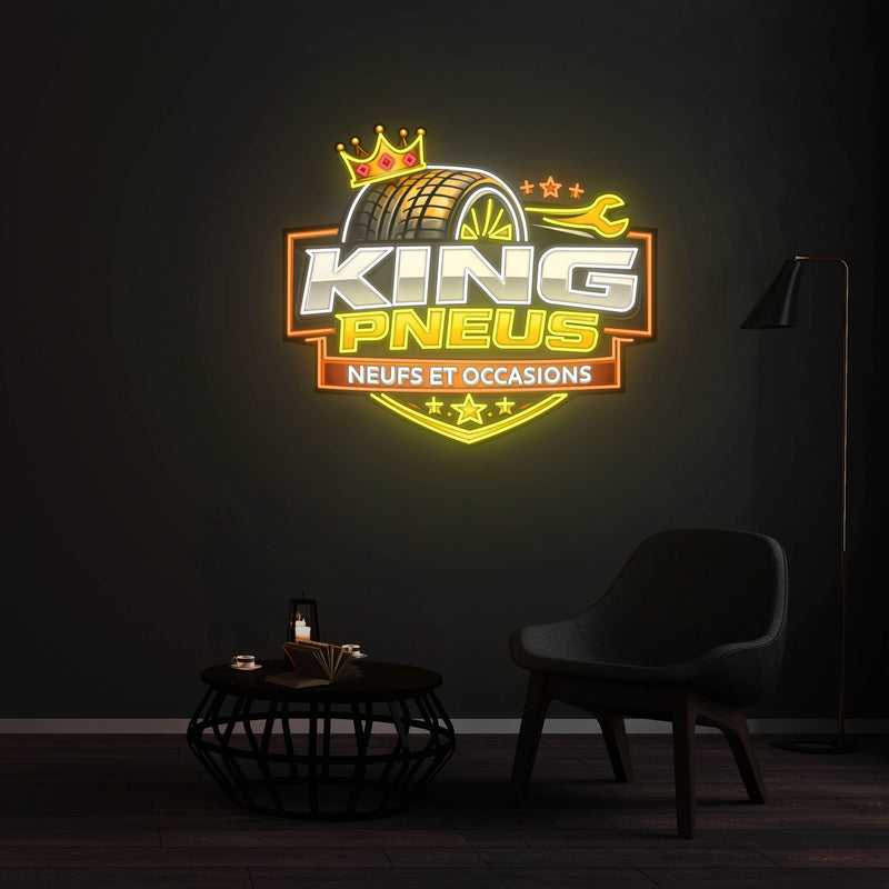 Personnalisation Enseigne LED Néon -LKING PNEUS