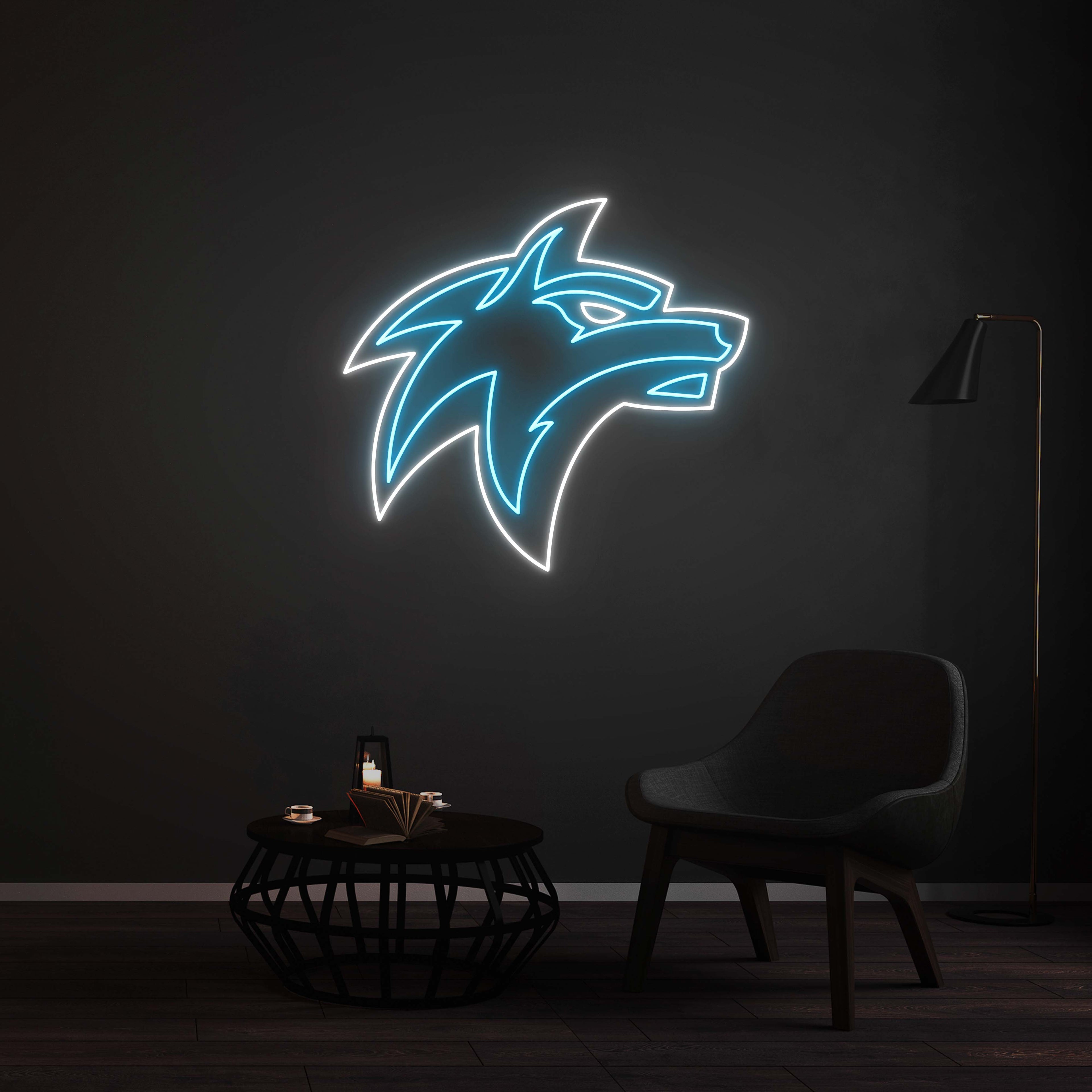 Personnalisation Enseigne LED Néon - Angry Wolf