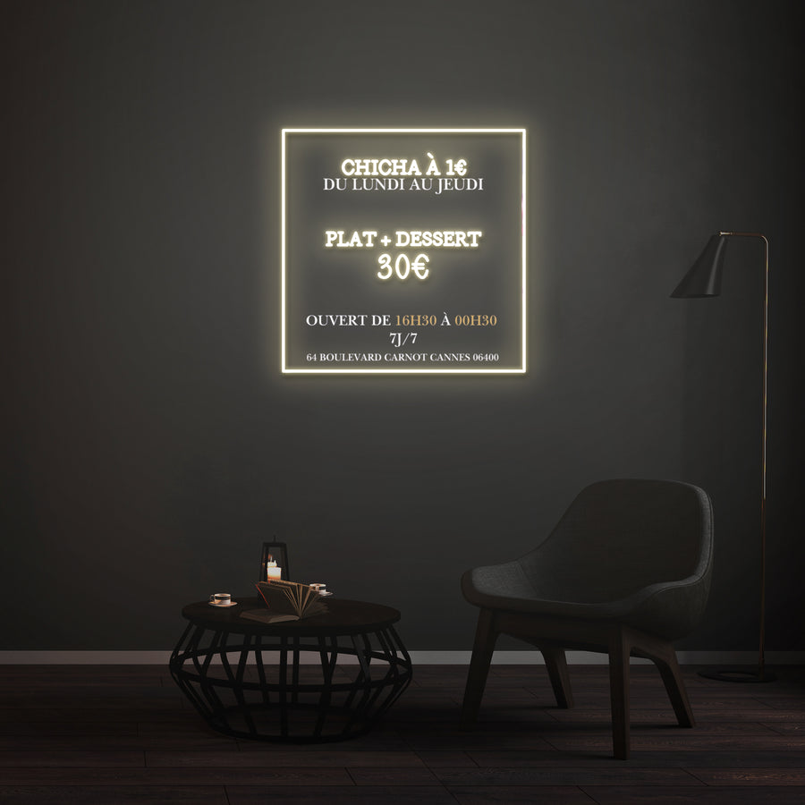 Personnalisation Enseigne LED Néon -  Chicha