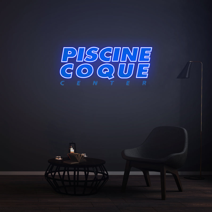 Personnalisation Enseigne LED Néon -  PISCINE COQUE CENTER