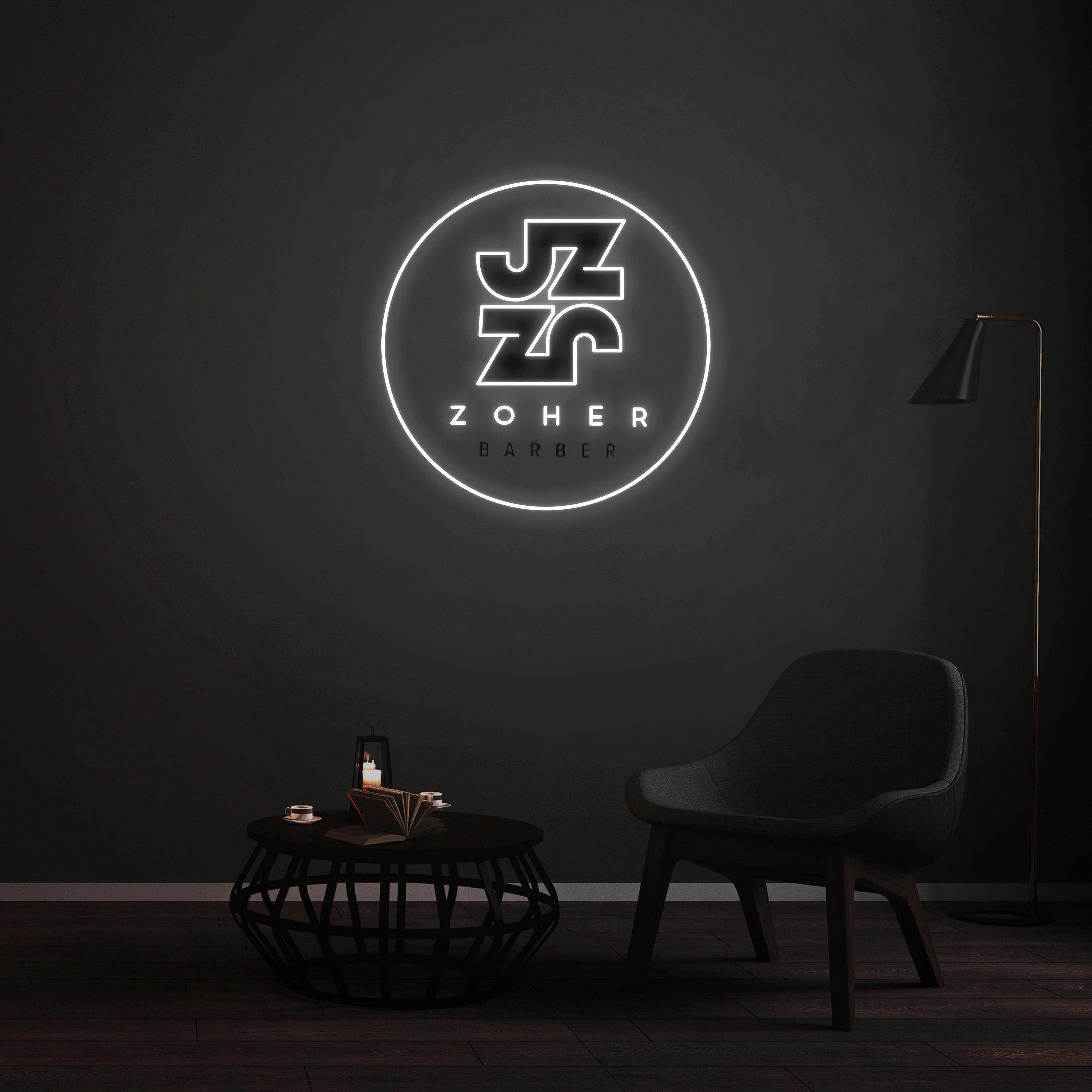 Personnalisation Enseigne LED Néon - Zoher Barber