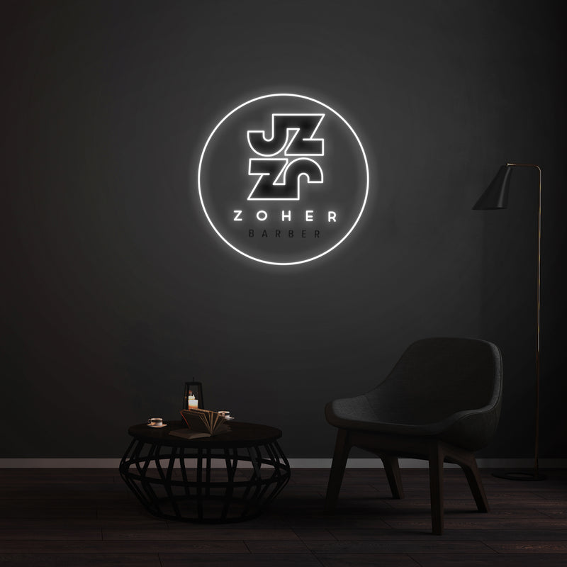 Personnalisation Enseigne LED Néon - Zoher Barber