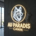 Au paradis canin - Enseigne néon LED personnalisé