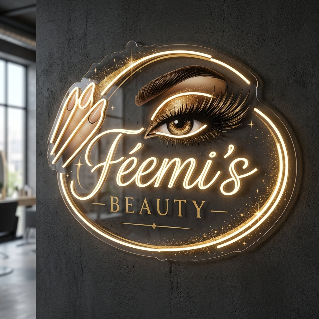 Féemi’s Beauty - Enseigne néon LED personnalisé