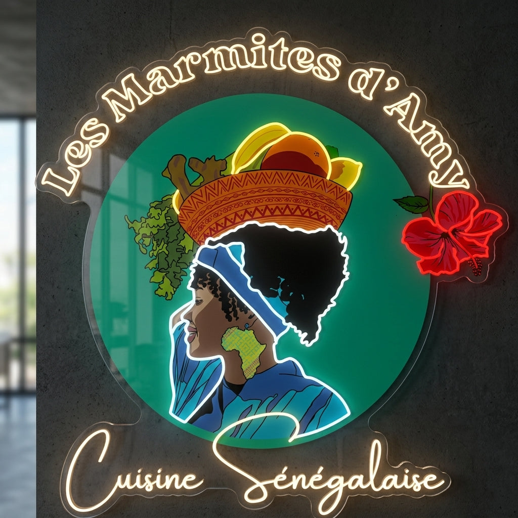 Les marmites d’Amy - Enseigne néon LED personnalisé · Waterproof