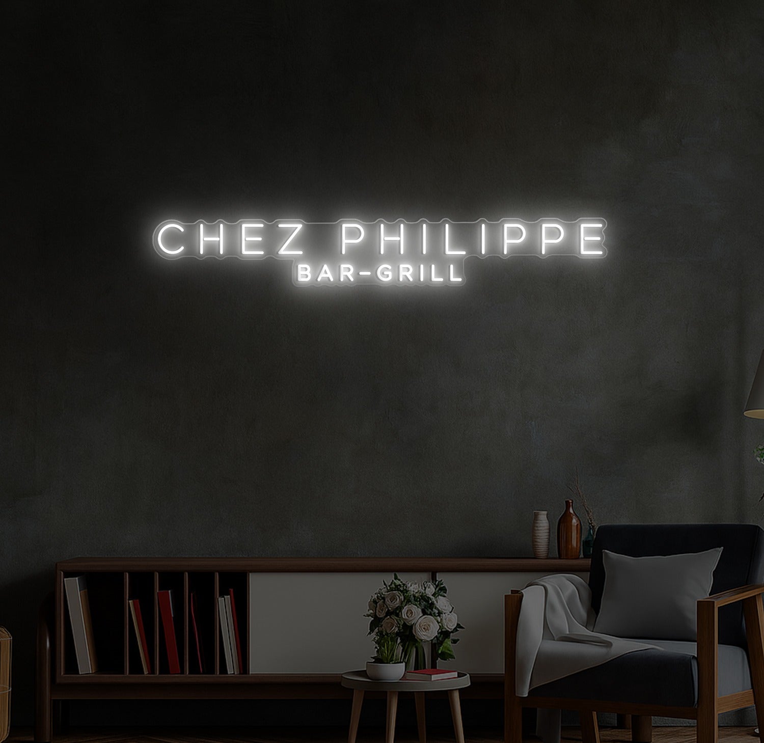 Custom LED Neon Sign at Philippe's