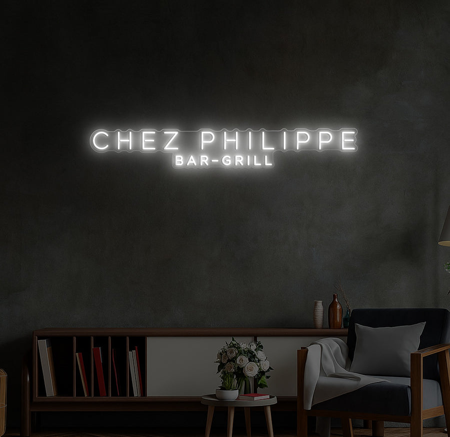 Custom LED Neon Sign at Philippe's