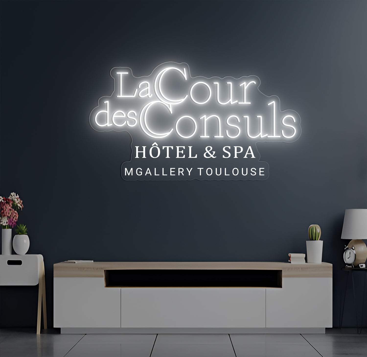 Enseigne LED Néon Personnalisée La Cour des Consuls