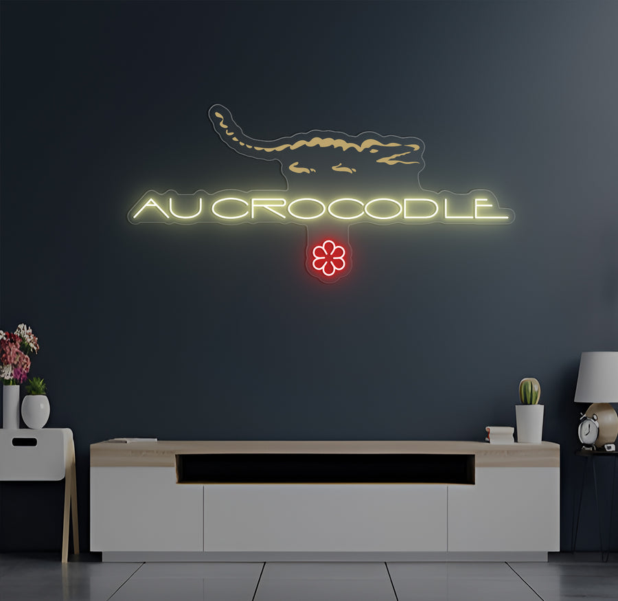 Enseigne LED Néon Personnalisée Au Crocodile