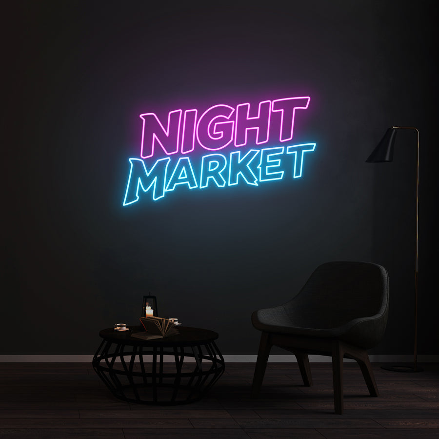 Personnalisation Enseigne LED Néon - NIGHT MARKET