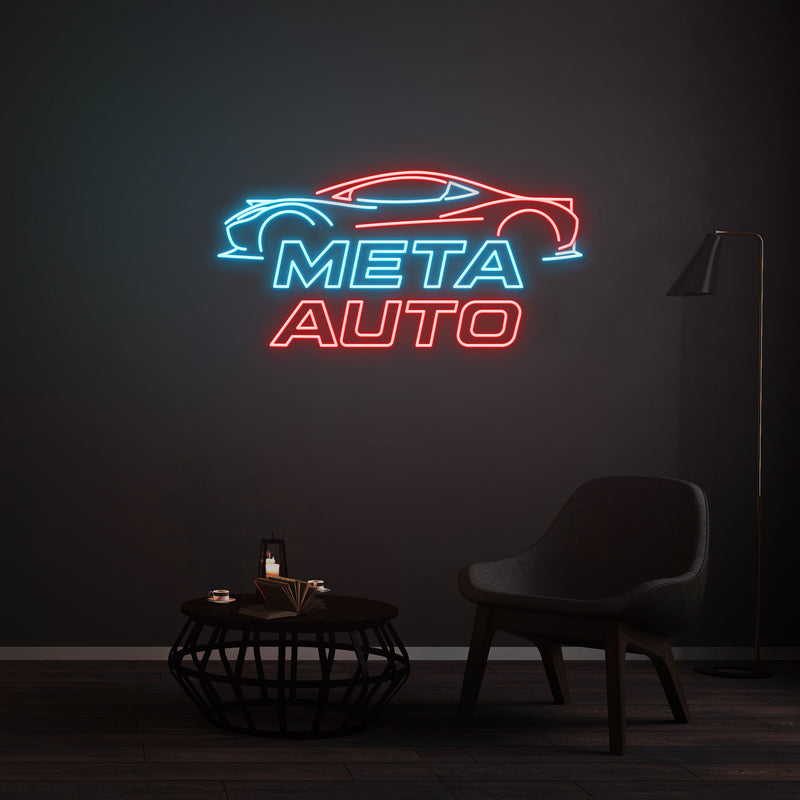 Personnalisation Enseigne LED Néon - META AUTO