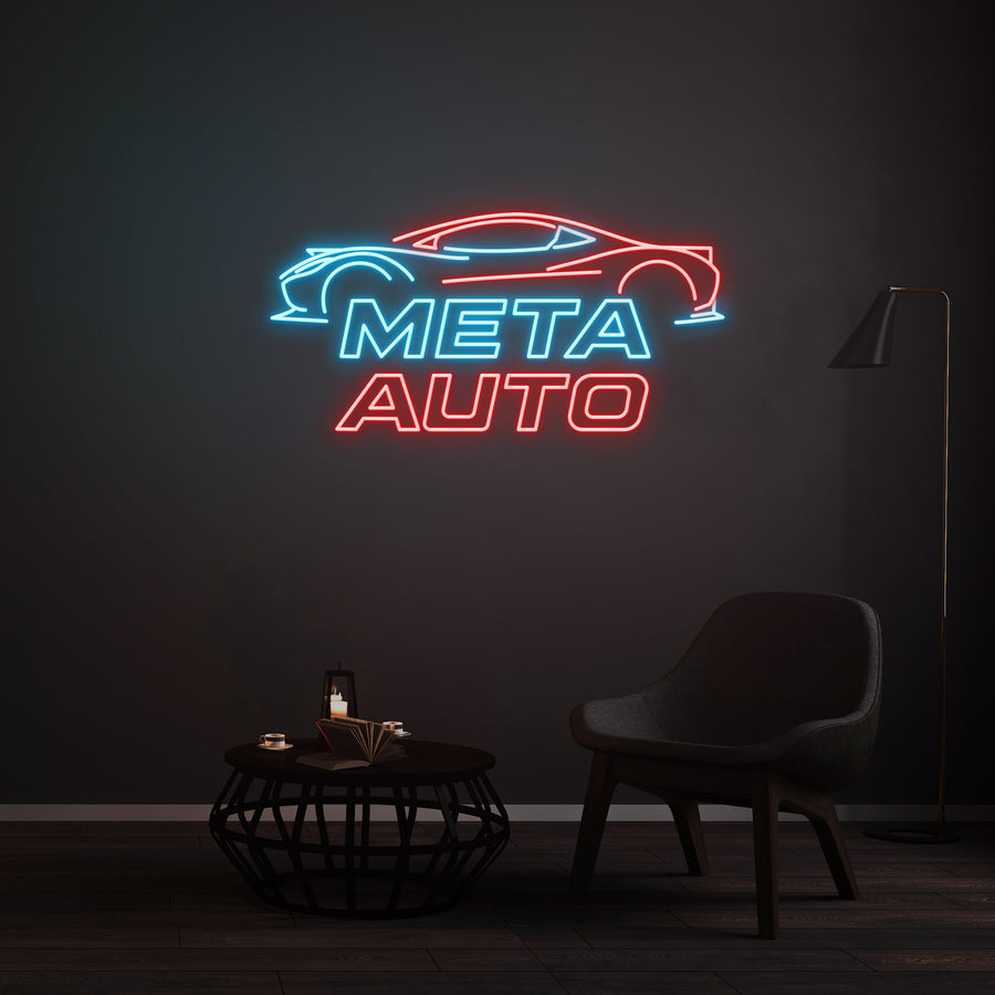 Personnalisation Enseigne LED Néon - META AUTO