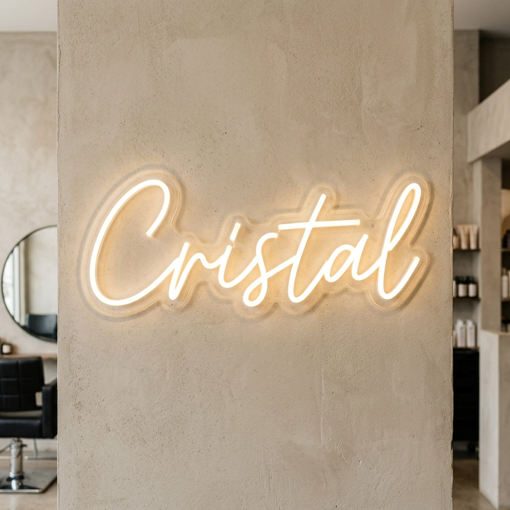 Cristal - Enseigne néon LED personnalisé